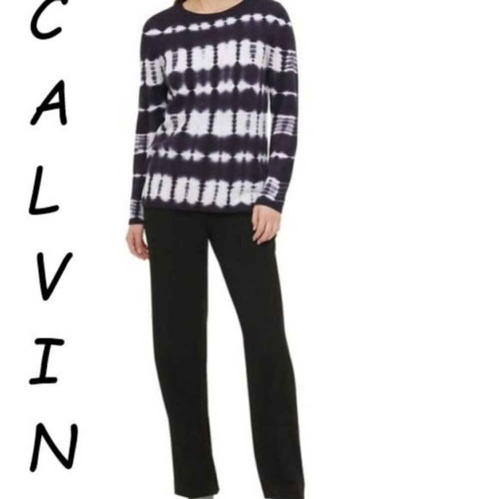 CALVIN KLEIN Knit Tie Dye 100% Cotton Sweater, NWT, SZ L